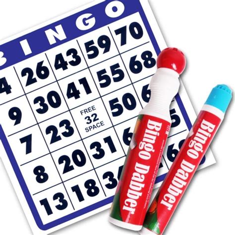 2x Bingo Dabbers Daubers Markers Blotter Sheet Broad Tip Ticket Card