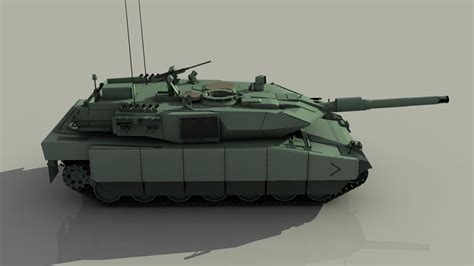 Turkish Main Battle Tank Altay 3d Model Max Obj