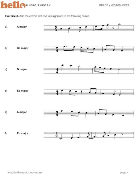 This informal quiz has 18 questions, and is intended to assess how much of basic music theory you understand. Grade 2 Music Theory Worksheets | HelloMusicTheory