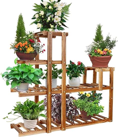 Baodan Wood Plant Stand Rack Indoor Multi Tier Stylish