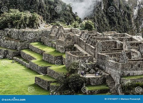 Machu Picchu The Ancient Inca City In The Andes Peru Stock Image