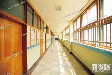 Hallway Of School Korea Stock Photo Picture And Rights Managed Image