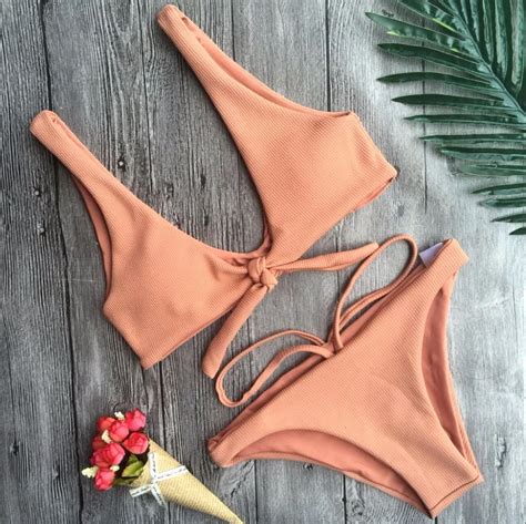Buy Bjhow Solid Bikini Set Sexy Swimsuit Push Up Triangle 2017 New Micro