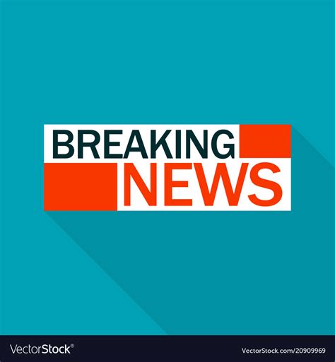 Breaking news logo flat style Royalty Free Vector Image