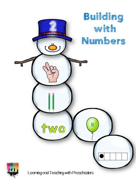 Building A Snowman Numbers Math Activities Preschool Winter Theme