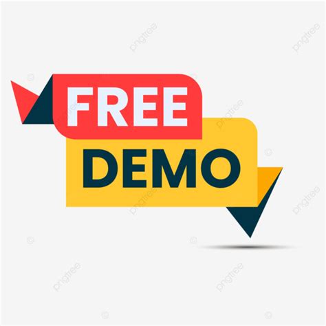 Transparent Free Demo Sign Icon Vector Free Demo Free Demo Logo Free