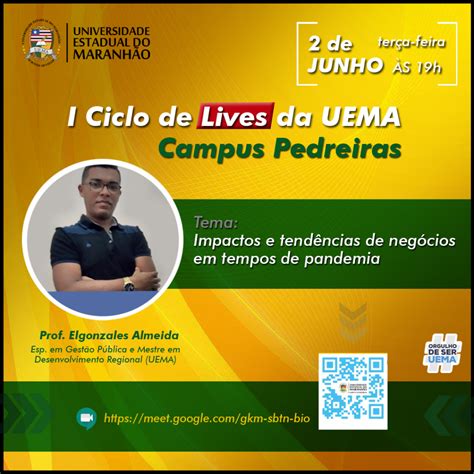 UEMA I Ciclo de Lives do Campus Pedreiras inicia na próxima semana