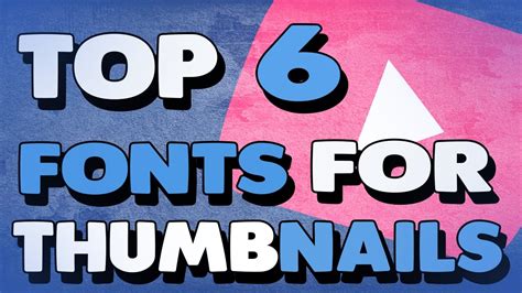 Top Best Fonts For Thumbnails Youtube Vrogue