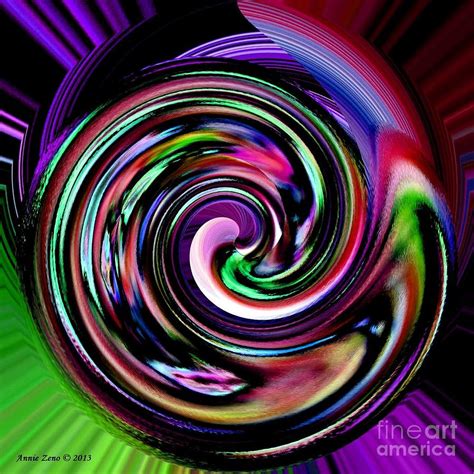 Circle Of Positive Energy Abstract Art Digital Art By Annie Zeno