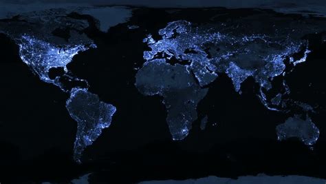 Illuminated World Map Animation Looped Continuous Stock Footage Video