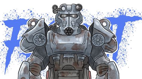Asmr Lets Draw Fallout Power Armor Youtube