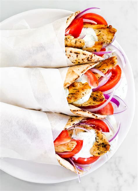 Greek Chicken Gyros Have Herb And Spice Marinated Chicken That Is