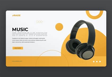 Music Hero Header Template Ai Eps Header Design Web Design Banner