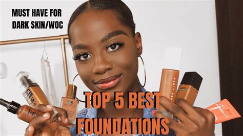 Top 5 Best Foundations For Women Of Color Right Now Dark Skin Youtube