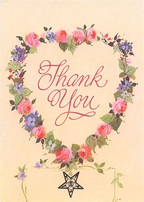 A thank you card has a single purpose: Heart of flowers Thank you card