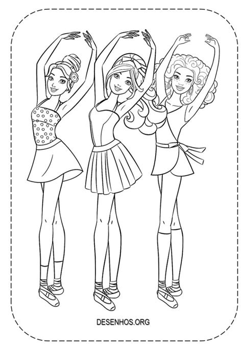Desenhos Da Barbie Bailarina Para Colorir E Imprimir