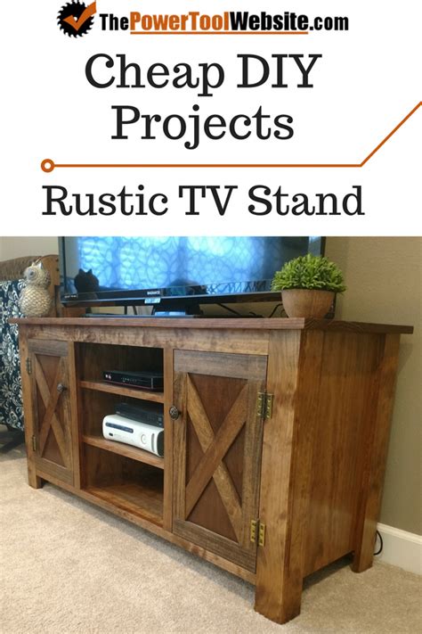 Beginner Diy Rustic Tv Stand Farmhouse Tv Console X Style Doors Cheap