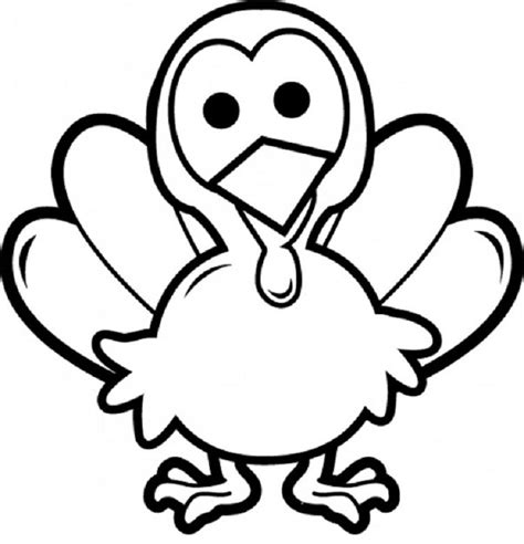 Baby Turkey Coloring Pages Thanksgiving Clip Art Turkey Coloring