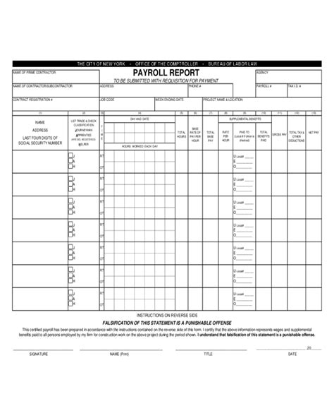 2022 Certified Payroll Form Fillable Printable Pdf And Forms Handypdf