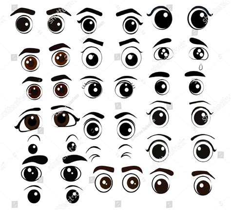 Free Vector Stock Cartoon Eyes Collection Set Vector Big Stock