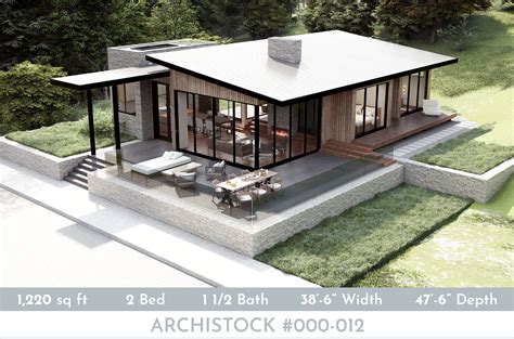 Contemporary Cabin House Plan 2 Bedroom 1200 Sq Ft Ank Studio