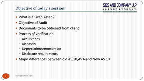 Audit Of Fixed Assets