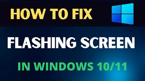 How To Fix Flashing Screen In Windows 10 YouTube