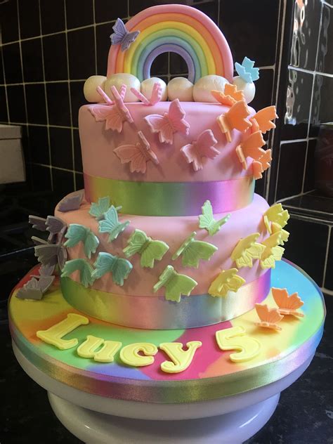 Rainbow Butterfly Cake Butterfly Cakes Cake Cake