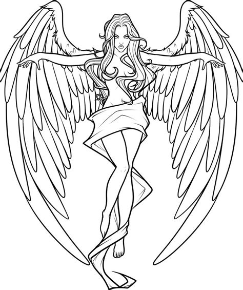 Printable Angel Coloring Pages For Adults At Free