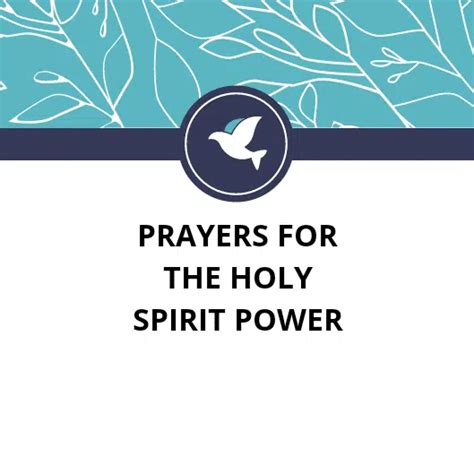 50 Prayers For The Holy Spirit Power Prayer Points