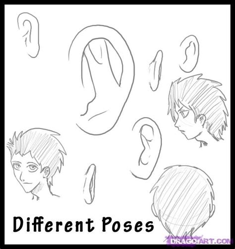 How To Draw Anime Draw Anime Ears Step By Step Anime Ears Anime