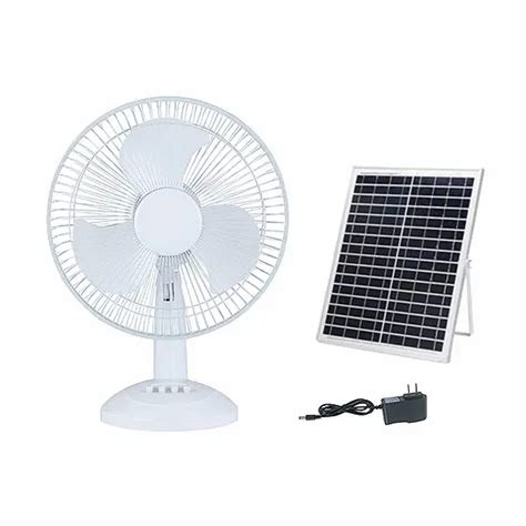 16 Inch Oscillating Dual Blade Standing Pedestal Solar Fan With Remote