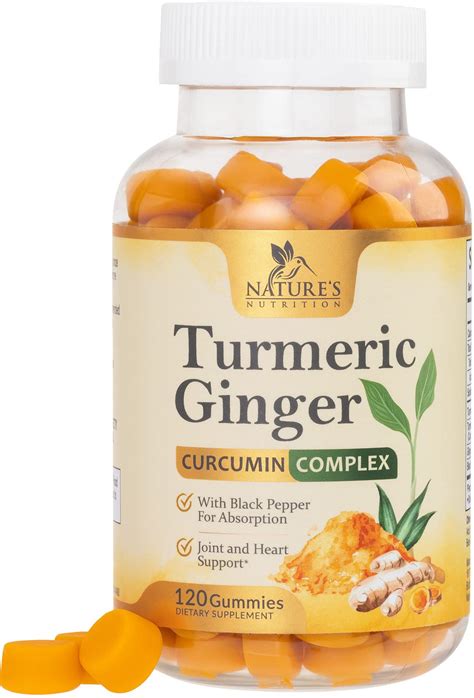 Buy Turmeric Ginger Gummies Vegan Turmeric Curcumin Gummy With 95
