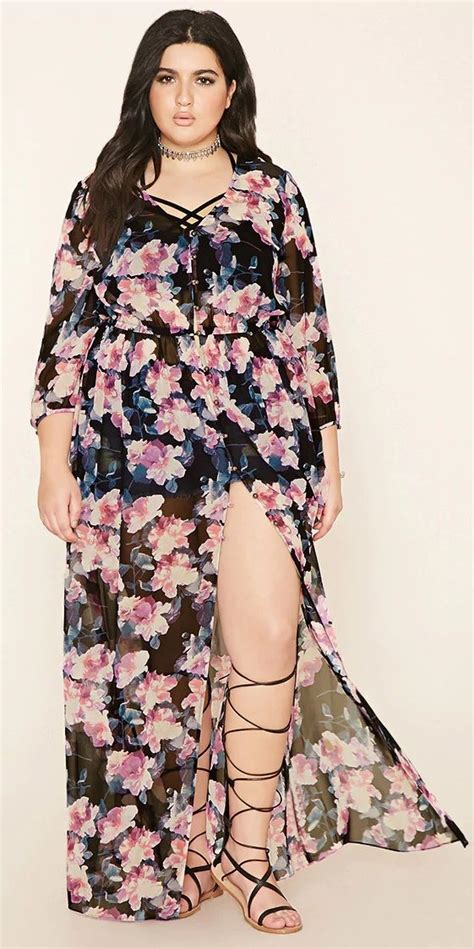 Forever 21 Forever 21 Plus Size Floral Maxi Dress Plus Size Outfits Plus Size Fashion Fashion