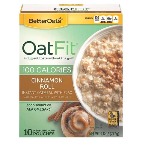 The other good news is that it serves up only five grams. Better Oats Fit Cinnamon Roll Oatmeal - 10ct (With images ...