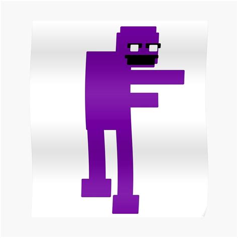 Fnaf Purple Guy 8 Bit Poster By Mattwilldo Redbubble