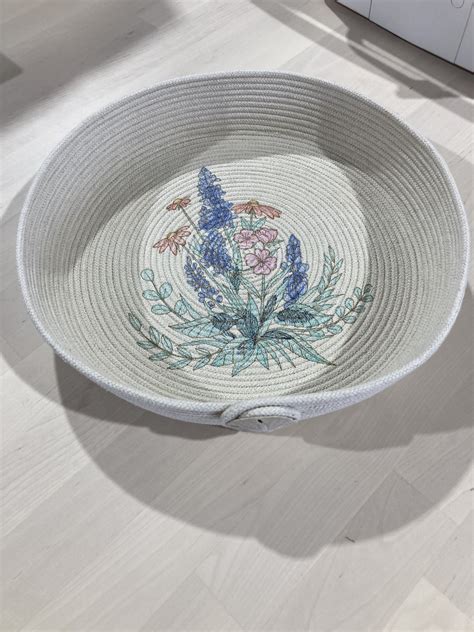 Embroidery Enhanced Rope Bowl