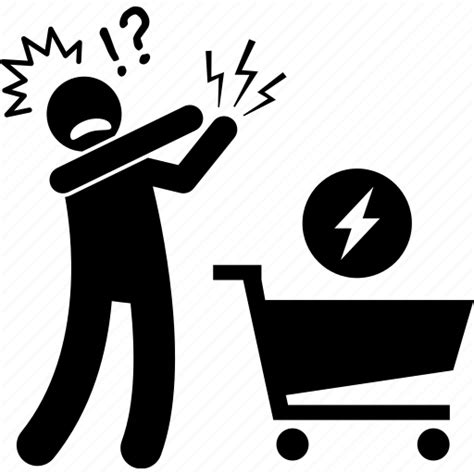Electric Electrostatic Shock Shopping Cart Static Icon