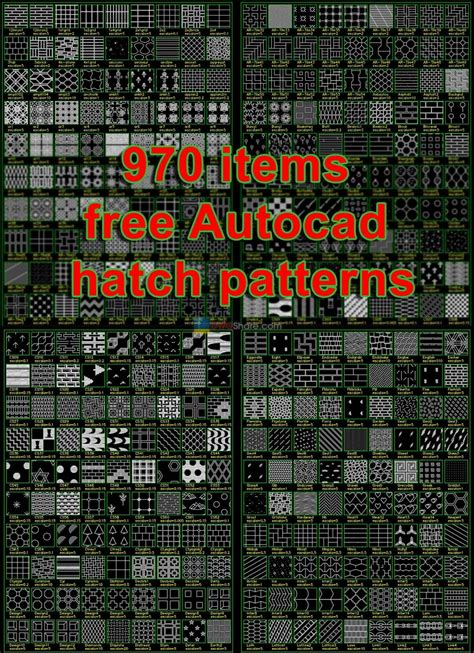 970 Items Free Autocad Hatch Patterns