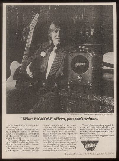 Pignose Amp Ad Terry Kath Chicago The Band Musician