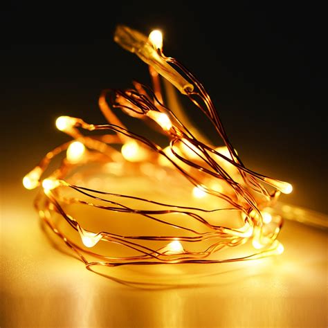 20 Led Copper Fairy Lights Yellow