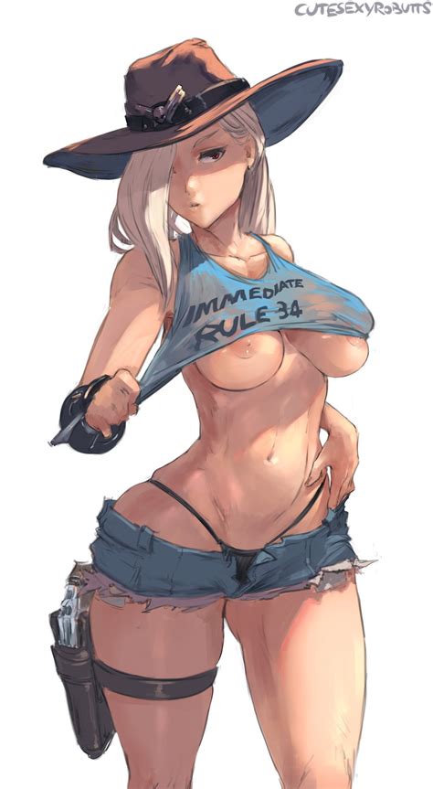 Ashe Overwatch And More Drawn By Cutesexyrobutts Danbooru