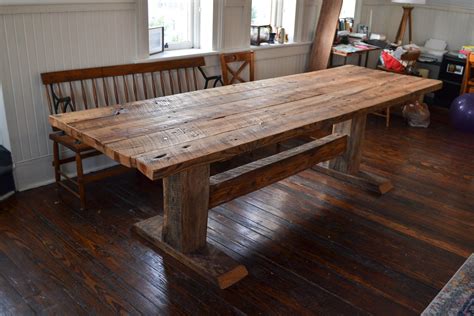 Reclaimed Timber Harvest Table Dining Table Rustic Diy Dining Room