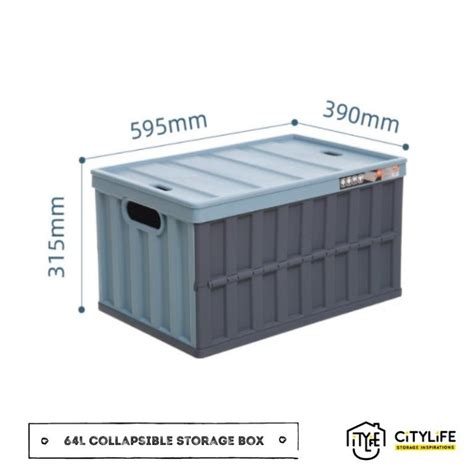 Citylife 64l Collapsible Storage Box New Version Furniture And Home