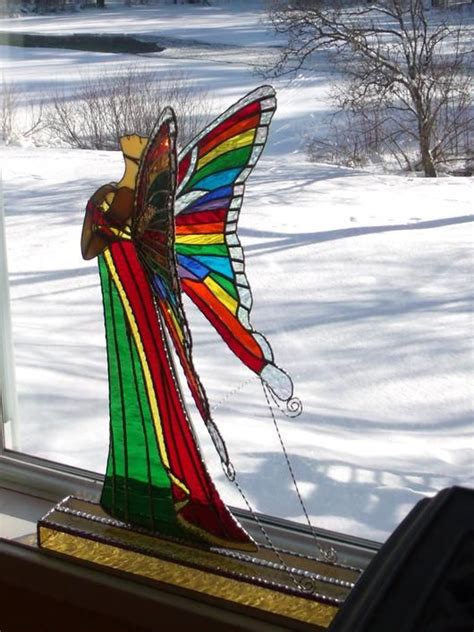 Amberlyns Rainbow Angel Delphi Artist Gallery Stained Glass Angel