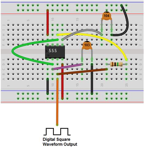 555 Timer Clock Generator Circuit Circuit Diagram