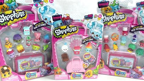 Shopkins Season 4 Unboxing Two 12 Packs And 5 Pack Youtube