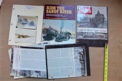 Two Sandy River Railroad Real Photo Postcards And 1964 Srandrlrr Magazine