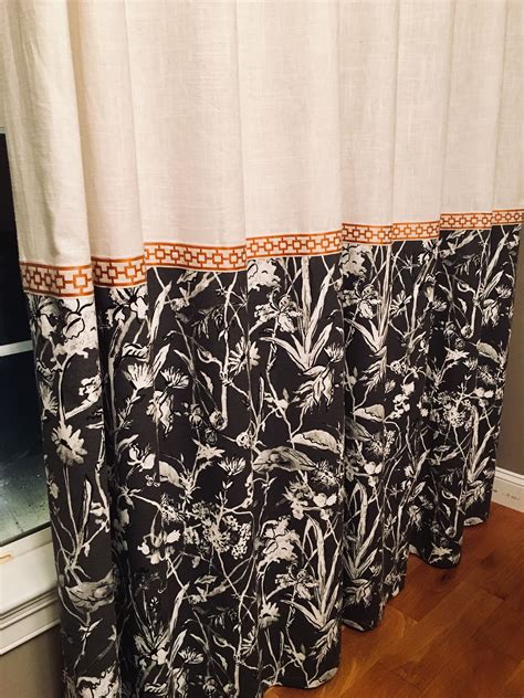 This Is An Example Of Combining Two Different Fabrics In One Curtain