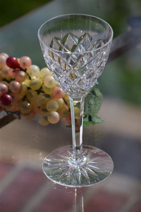 Vintage Waterford Crystal Wine Glasses Set Of 5 4 Oz After Dinner Drink Glasses Vintage